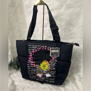 My Voice My Power Tote Bag with Artistic Design NWT
